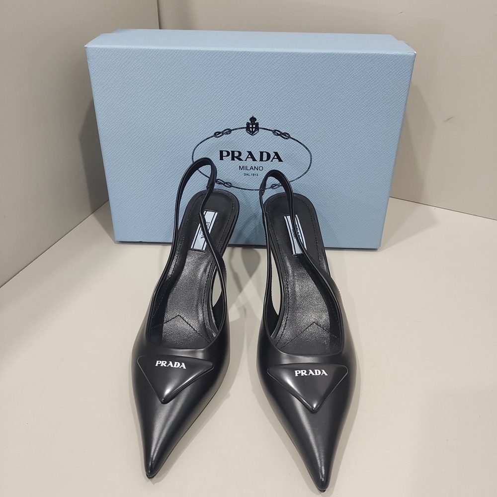 Prada black high heels